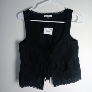 American Eagle Tie Front Scoop Neck Flyaway Tank Top Size XS